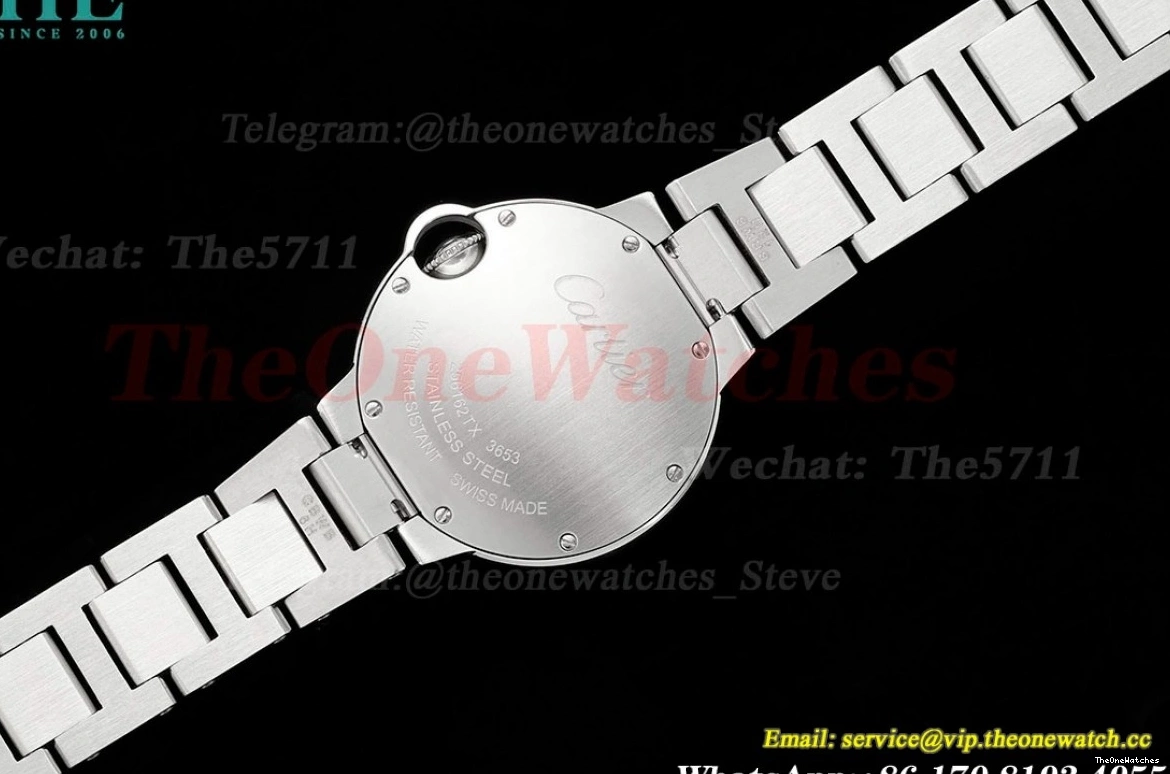 De AF 33mm Ballon White Dia Quartz Cartier SS SS Bleu 0414